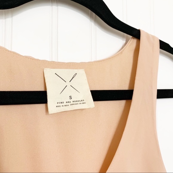 Pins & Needles Blush Chiffon Pleated Mini Dress - Picture 3 of 4